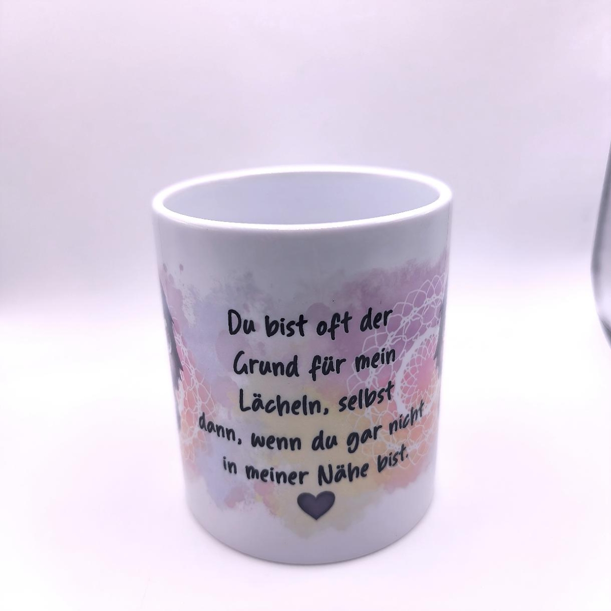 Preview: Kleine Krähe mit Herz Tasse